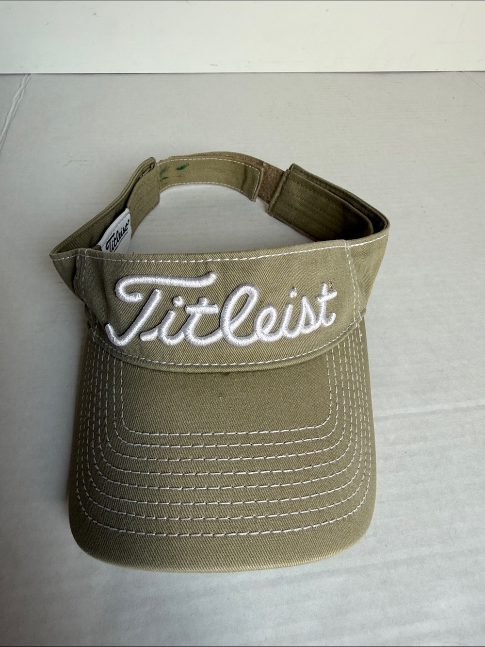 Titleist Khaki Visor with White Embroidered Logo